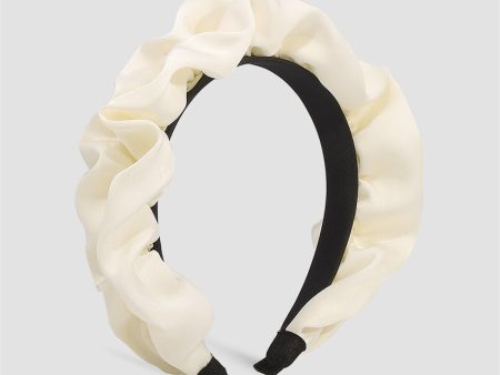 White Ruffle Hard Headband Online Hot Sale