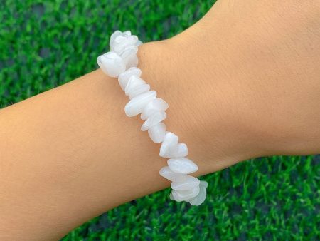 White Quartz Stretch Bracelet on Sale