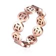 18K Rose Gold-Plated Linking Coin Band Online