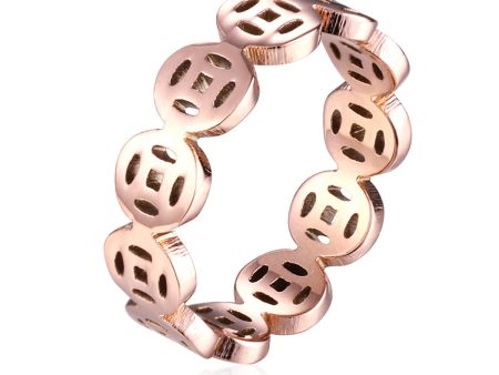 18K Rose Gold-Plated Linking Coin Band Online