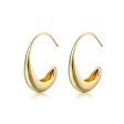 18K Gold-Plated Thin-Thick Hoop Earrings Fashion