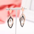 Black Acrylic & Pearl 18K Rose Gold-Plated Open Leaves Drop Earrings Online