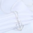 Silver-Plated Heart Anchor Pendant Necklace Cheap