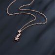 18K Rose Gold-Plated Falling Star Pendant Necklace For Sale