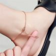 18K Rose Gold-Plated  Lucky  Star Anklet Cheap