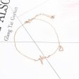 18K Rose Gold-Plated Electrocardiogram & Heart Anklet Cheap