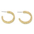 18K Gold-Plated Layered Twine Huggie Earrings For Sale