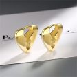 18K Gold-Plated Gear Heart Huggie Earrings Hot on Sale