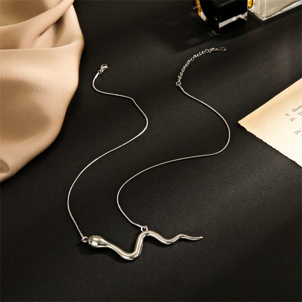 Stainless Steel Snake Bar Necklace Cheap