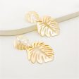 18K Gold-Plated Palm Leaves Drop Earrings Online Sale