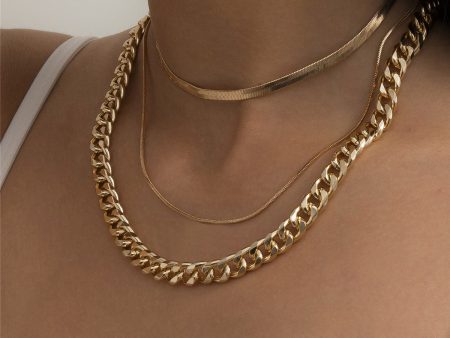 18K Gold-Plated Snake Chain & Choker Set Online