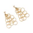 18K Gold-Plated Ring Chain Drop Earrings Supply