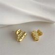 18K Gold-Plated File Clip Stud Earrings Fashion