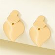 18K Gold-Plated Double Heart Drop Earrings Cheap