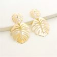 18K Gold-Plated Palm Leaves Drop Earrings Online Sale