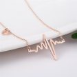 18K Rose Gold-Plated Heartbeat Pendant Necklace Online Hot Sale