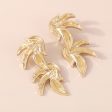 18K Gold-Plated Linked Leaves Drop Earrings Online Hot Sale