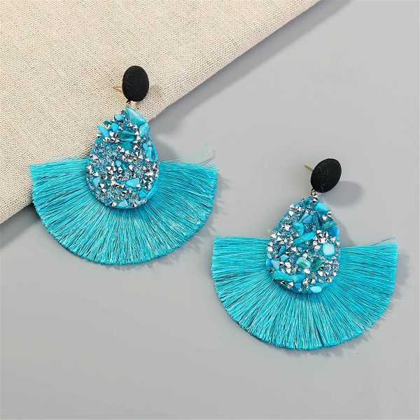 18K Gold-Plated Tassel Drop Earrings Fashion