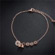 18K Rose Gold-Plated Coin & Bell Charm Anklet Cheap