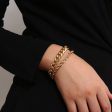 18K Gold-Plated Curb & Rope Chain Bracelet Set Discount