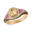 Yellow Crystal & Cubic Zirconia Round Cut Ring For Discount