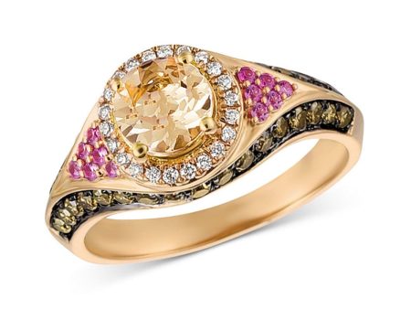 Yellow Crystal & Cubic Zirconia Round Cut Ring For Discount