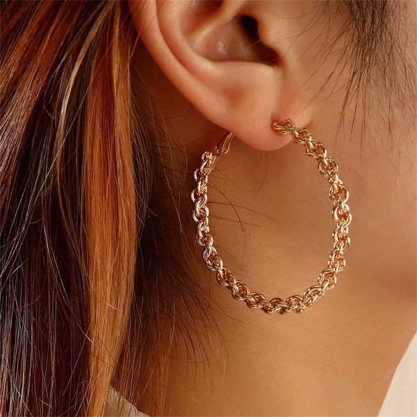 18K Gold-Plated Twine Hoop Earrings Online