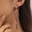 18K Rose Gold-Plated  Love  Openwork Drop Earrings For Cheap