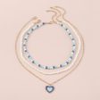 Blue Enamel & Pearl 18K Gold-Plated Heart Pendant Necklace Set Online Hot Sale