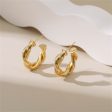 18K Gold-Plated Twine Huggie Earrings Sale