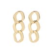 18K Gold-Plated Curb-Chain Drop Earrings For Sale