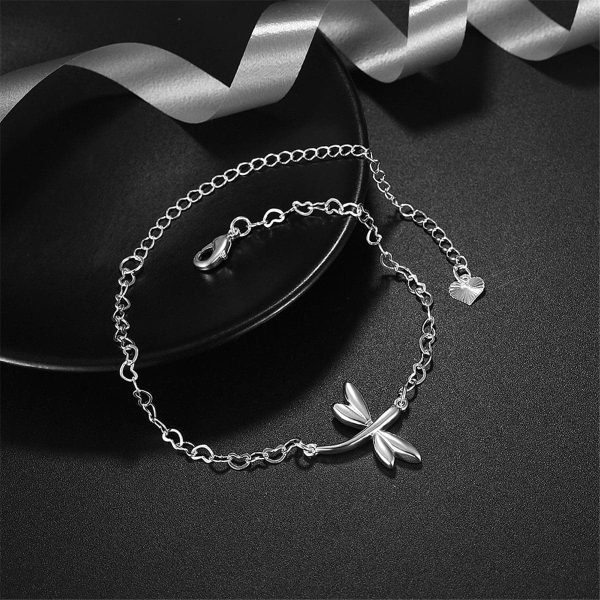 Silver-Plated Dragonfly Anklet Online Hot Sale