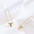 18K Gold-Plated Heart Pin Earrings Online Hot Sale