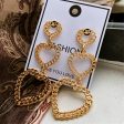 18K Gold-Plated Linking Figaro Heart Drop Earring Online