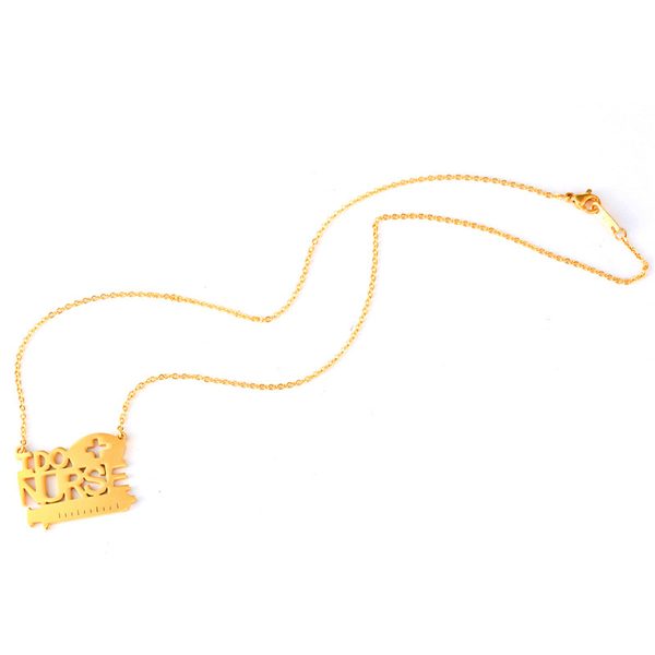 18K Gold-Plated  I Do Nurse  Pendant Necklace Discount