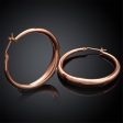 18K Rose Gold-Plated Polished Barrel Hoop Earrings Online