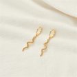 18K Gold-Plated Snake Huggie Earrings Supply