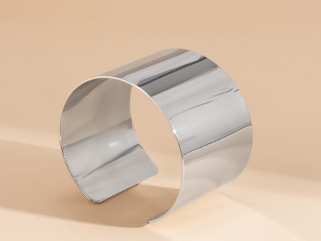 Silver-Plated Wide Wrap Cuff Cheap