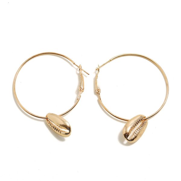 18K Gold-Plated Shell Drop Earrings For Cheap