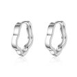 Silver-Plated Floral Hoop Earrings Cheap