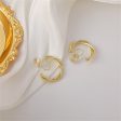 18K Gold-Plated Twine Clip-On Earrings For Sale