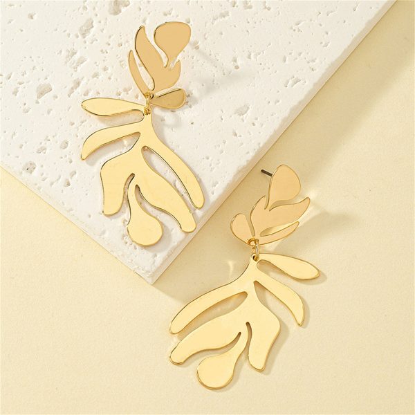 18K Gold-Plated Palm Frond Drop Earrings Online Hot Sale