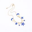 Blue Acrylic & 18K Gold-Plated Moon & Star Statement Necklace Online