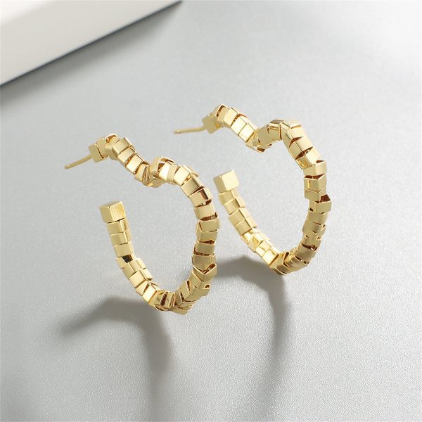 18K Gold-Plated Heart Hoop Earrings Online now