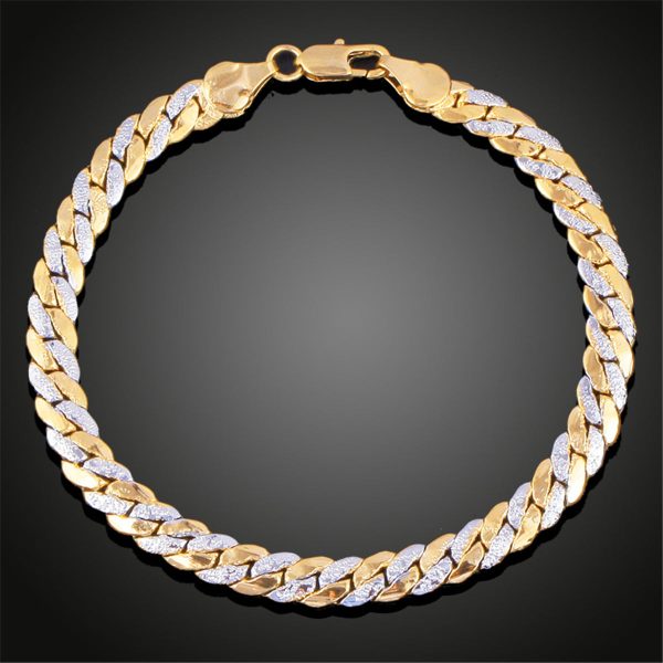 Two-Tone Figaro Bracelet Sale