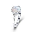 White Opal & Cubic Zirconia Oval-Cut Prong-Set Ring Online