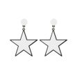 White & Black Star Drop Earrings Online