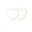 18K Rose Gold-Plated Heart Hoop Earrings Online Sale