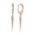 18K Rose Gold-Plated Awl Huggie Earrings For Discount