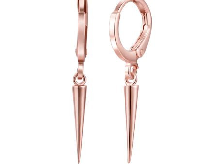 18K Rose Gold-Plated Awl Huggie Earrings For Discount